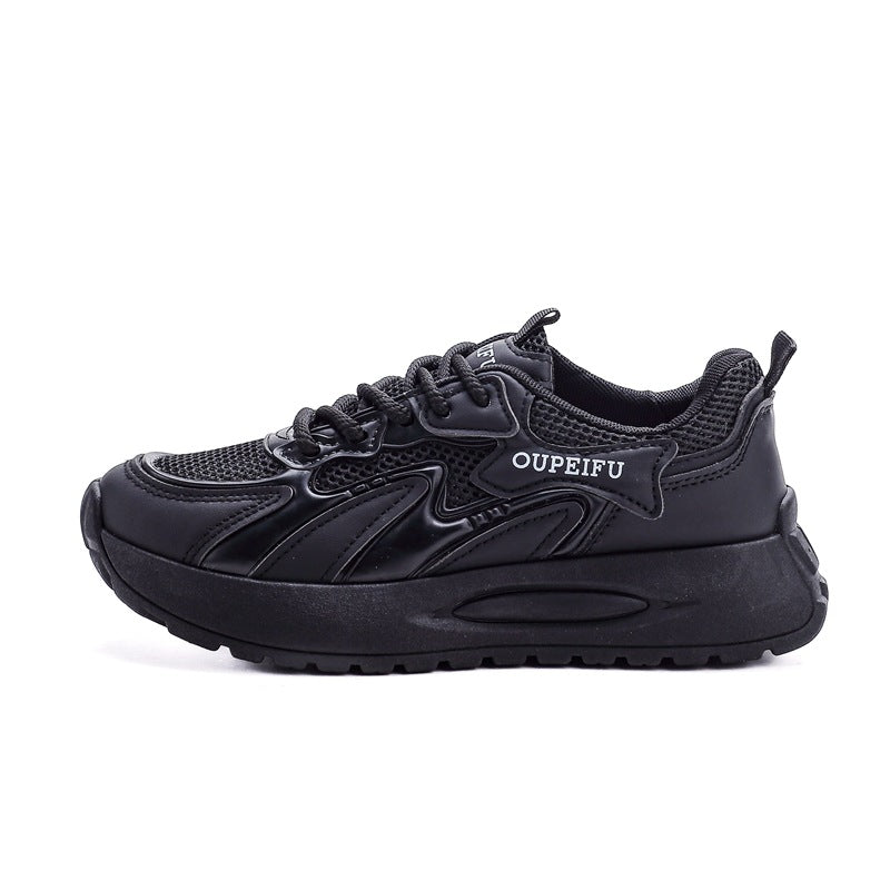 Plus size cross-border spring women's shoes new arrival breathable mesh sneakers k-style thick solecasual soft bottom running dad shoes
