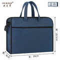 Large capacity office briefcase file bag conference document bag double-layer zipper file folder business bag with printing