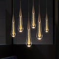 Hotel room luxury teardrop crystal pendant light - starlight shattered light acrylic - perfect for b&bs, bedrooms, and dining rooms