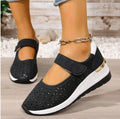 plus size clogs -  summer new arrival: lightweight, hollow-out, breathable, velcro closure, wedge heel loafers