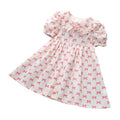 European and american summer styles cross-border wholesale baby girl princess dress - puff sleeve bow print skirt - children's clothing