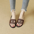pig nose outdoor wear cut outflats slippers women's summer plaid sandals half slippers new arrival