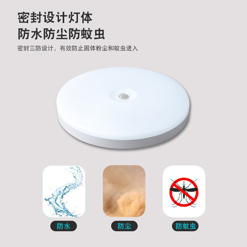 Factory wholesale LED three-proof ceiling light sound and light control radar human body induction light corridor aisle staircase lighting