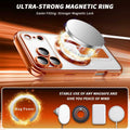 Electroplated shadow magnetic stand compatible iphone 17 pro case, apple 11 new anti-drop cross-border protective cover