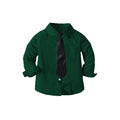 Kids' korean style spring new arrival boys' shirt - preppy style lightweight cotton white long sleeve shirt with tie