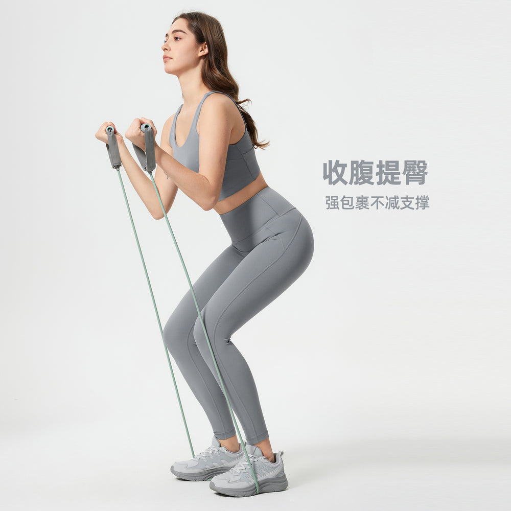 High-waisted, seamless yoga leggings - barely-there feel, tummy control, butt lift, slimming, workout cropped leggings for women - d25034