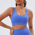 Eco-friendly fabric backless compression yoga set for women - tank top & leggings - high-intensity outdoor sports & fitness wear - suitable for wearing outdoors