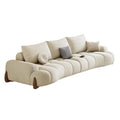 Cat paw fabric sofa - new minimalist design for small living rooms, creamy white, curved, trendy style