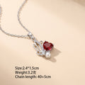 8442 pearl heart steel necklace