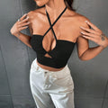spring/summer new arrivals:  cross-border women's sexy camisole crop top - slim fit, designer halter top