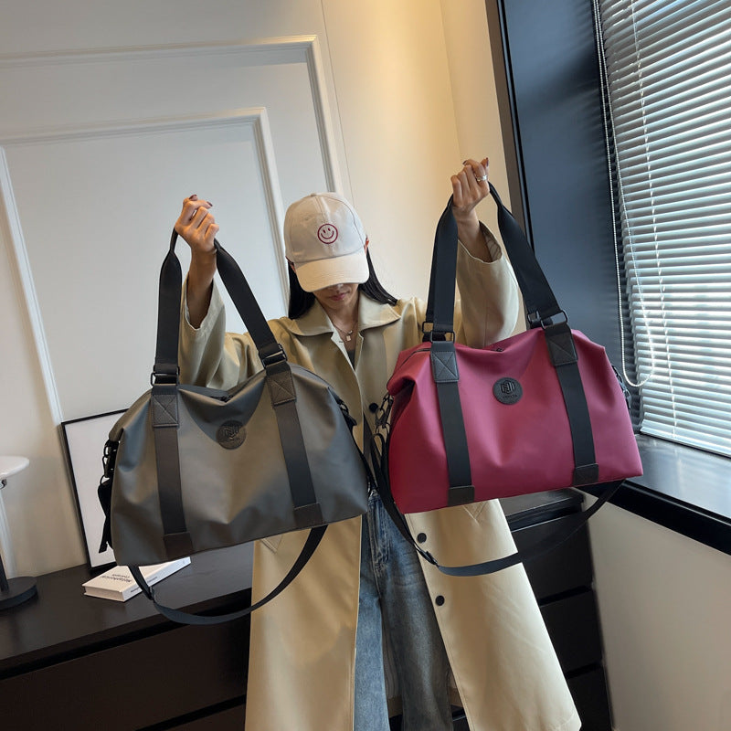 Short trip bag women's lightweight portable Oxford cloth storage bag sports fitness bag women's leisure travel luggage bag