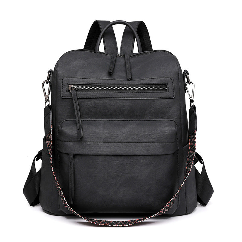 Cross-border backpack bags backpack women's PU soft leather versatile large-capacity dual-purpose shoulder bag women's backpack