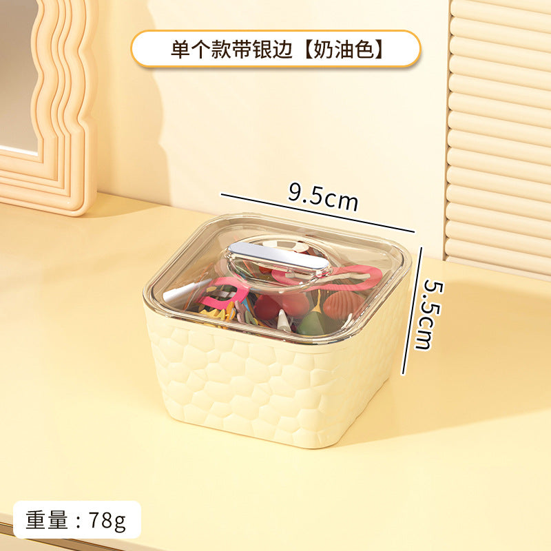 Cross-border transparent jewelry box, ring, earrings, hairpin ring, multi-layer desktop storage box, portable classification jewelry storage box.