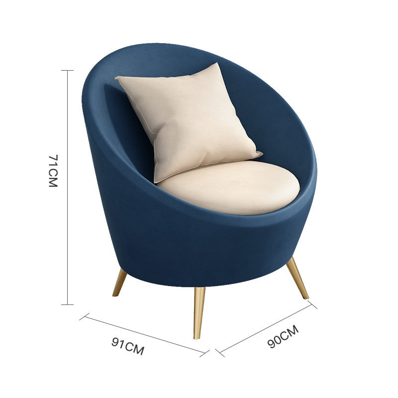 Nordic single sofa - ideal for clothing stores, beauty salons, hotel lounges, and small apartments - curved accent chair for home use
