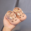 Infant and toddler sandals, soft-soled baby walking shoes, baby shoes for ages 0-2, summer children's clogs with soft, non-slip soles and a closed-toe design