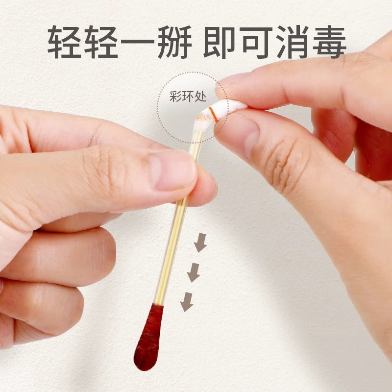 Haishi Hainuo medical iodophor cotton swabs 7cm * 20 pcs/box, suitable for skin disinfection, easy to carry