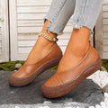 export plus size soft sole new style mom's slip-on non-slip wear-resistant women's shoes comfortable flat low-cut retro flats
