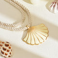 Wholesale seashell necklaces - european & american cross-border jewelry, enamel pendants, unique design, multi-layer braided cord necklaces