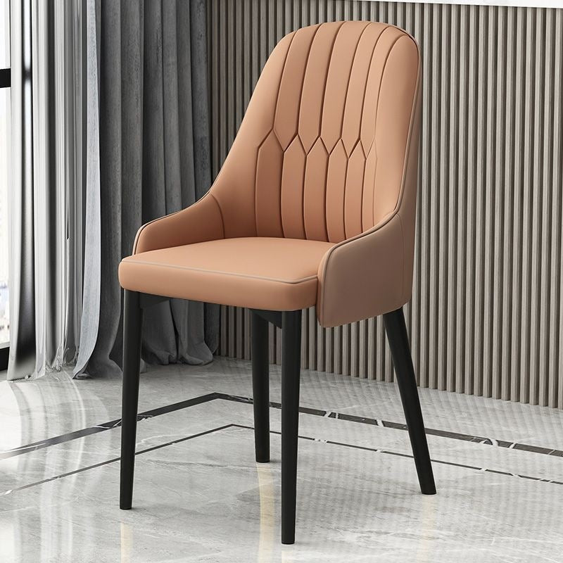 Hotel & home light luxury dining chair - minimalist modern backrest stool, office chair, restaurant leisure chair, dining table chair - metal & other materials