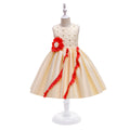 Export children's clothing satin kids dress princess dress girl's first birthday flower girl dress baby dress