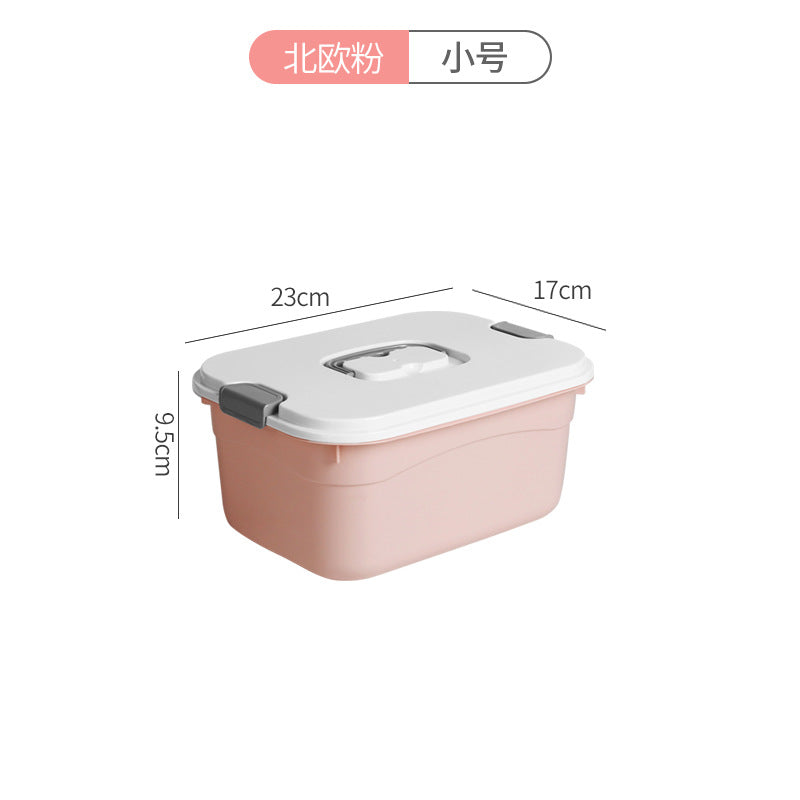 Storage Box Plastic Clothes Organizing Box Covered Portable Storage Box Extra Large Household Toys Snack Storage Box