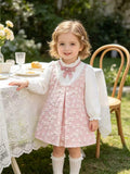 cross-border hot-selling floral fabric chic baby girl faux two-piece chanel-inspired princess dress