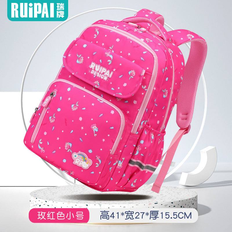 School bags for girls, primary school students, grades one, two, three to six, ultra-light weight reduction, large-capacity girls and children's school bags wholesale