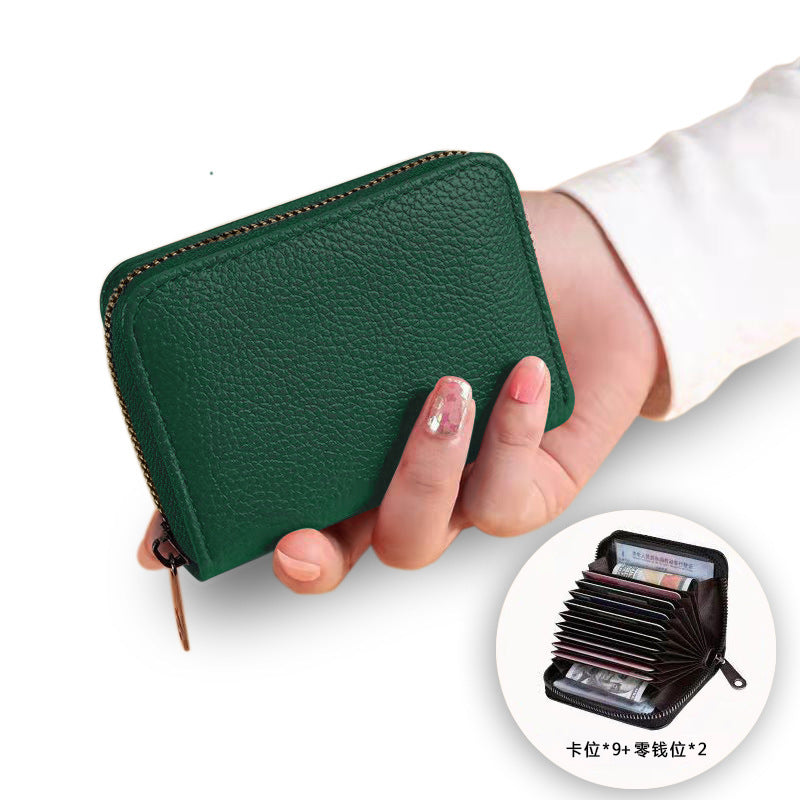 Organ card bag, ID bag, solid color multi-card all-in-one bag, the same style for men and women, exquisite bank card storage card bag, mini.