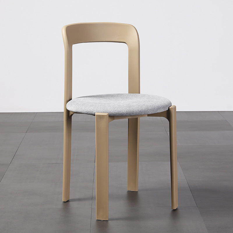 Nordic plastic chair - thickened, stackable dining chair for restaurants, cafes, indoor/outdoor use - dopamine backrest dining chair