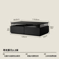 Retro slate coffee table scandinavianfor homemoderncasual lighting atmosphere black square small apartment solid wood coffee table
