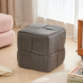 Custom sofa ottoman bedroom leisure low stool living room footrest beige stool corduroy cable knit stool american style