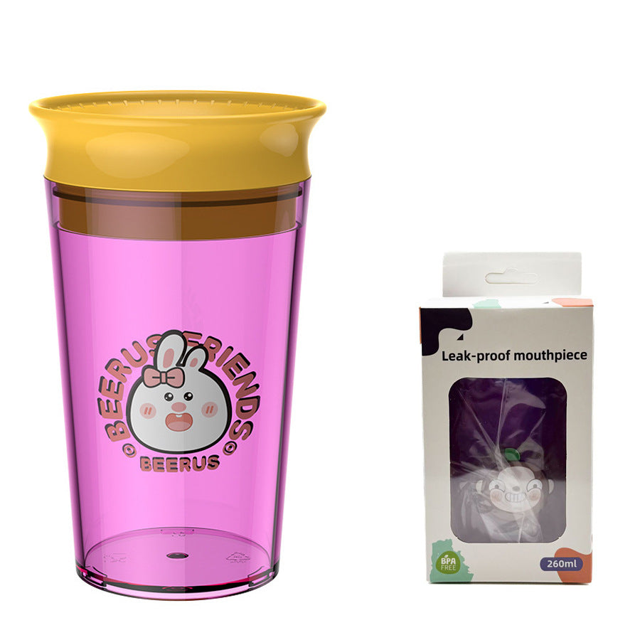 English boxed children's water cup infant sucking cup baby sucking open cup anti-drip baby learning cup
