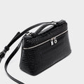 Lp19 genuine leather lunch box bag new arrival gigi same style kelly bag pebbled cowhide satchel bag simple shoulder bag for women