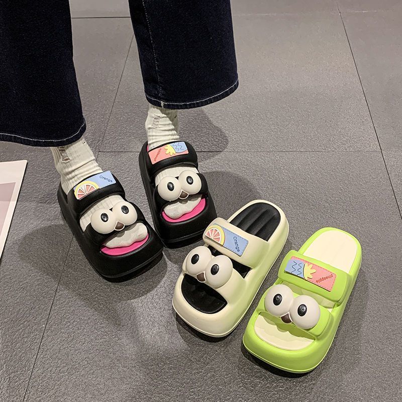 2024 summer new arrivals: cute platform eva slippers for women - outdoor wear, chunky sole, quick-drying, outdoor single strap high heel slippers