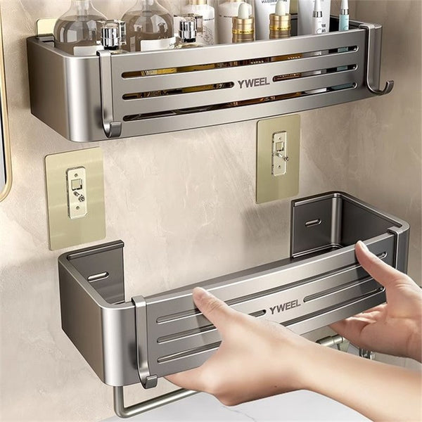 Toilet Shelf Bathroom Toilet Wash Side Hand Wash Bathroom Shower Gel Wall Storage Rack No punching