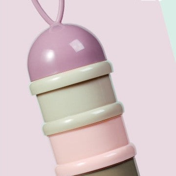 English boxed color baby three-layer milk powder box, independent layered milk powder children's portable rotating milk powder box