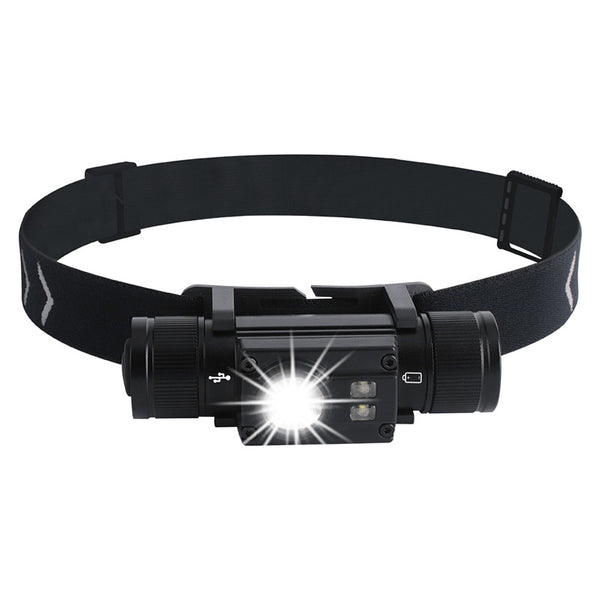 Private mold new super bright aluminum alloy headlight USB charging outdoor LED waterproof strong light flashlight head wearing fishing light