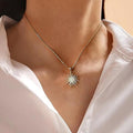 Source manufacturer fashiontrendydir jewelry accessories 14k gold color-preserving diamond necklace pendant pendant diamond heart-shaped