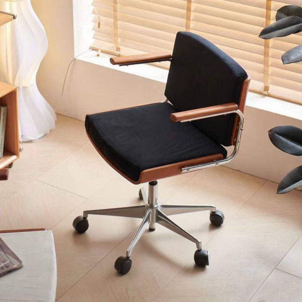 Custom retro armrest swivel chair - adjustable height, comfortable for home, office, dorm, and extended sitting - perfect for desk work and studying