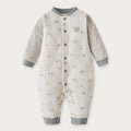 Babibele spring and autumn baby onesie long sleeves baby romper pure cotton bottomintimates newborn romper thin pajamas
