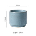 Japanese retro rustic pottery coffee cup afternoon tea latte high-end ceramic kiln-change cup latte art cup drawstring cup water cup
