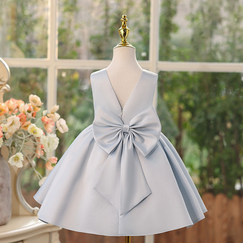 Baby dress birthday princess dress bow sweet style first birthday tutu dress  new girls' dress summer