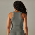 fashion seamless tight medium longpure color high elastic yoga vest tops sports running fitness yoga clothes
