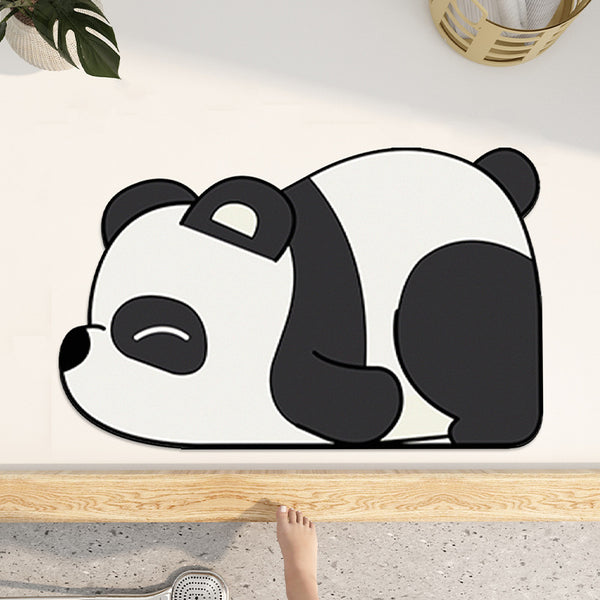 Cartoon cute soft diatom mud floor mat toilet bathroom bathroom carpet bathroom water quick drying non-slip foot pad