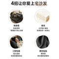 Fabric sofa living room small apartment modern casual straight row double cat scratching leather accessible luxury sailboat sofa
