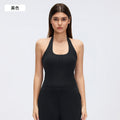 Henri collar halter vest for women with chest pad silmslimming look yoga clothes running training fitness clothes topsd26051