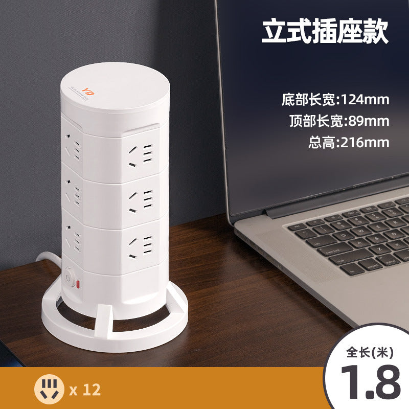 Vertical socket multi-function converter plug strip multi-slot rubik's cubefor homeusb row plug panel multi-hole wiring board