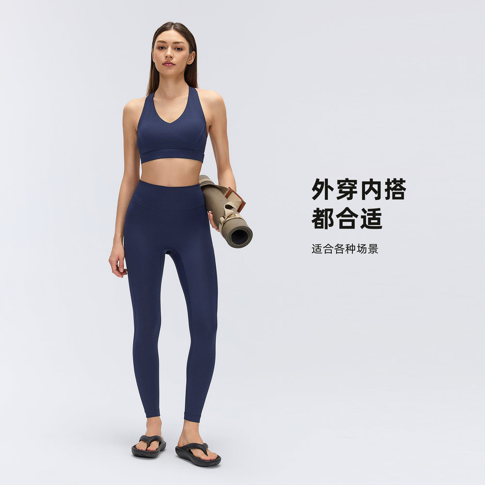 Women's high-impact sports bra for fitness, yoga, and running - shockproof criss-cross back bra - model d26074