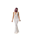 European and american cross-border women's fashion:  early winter new sleeveless halter v-neck tie-back slim-fit maxi dress