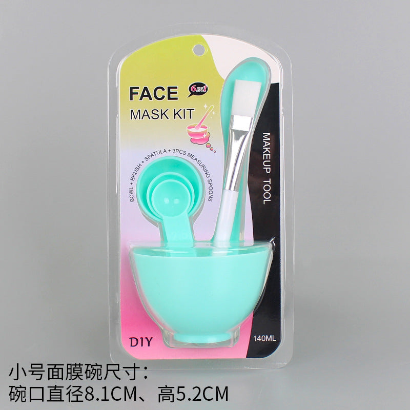 Zhiwei 6-piece suit beauty plastic mask bowl tool mask stick spoon makeup brush large and small size chinese and english version